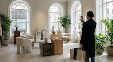 Checking out the new store location! 🛍️ The interior design is absolutely stunning.